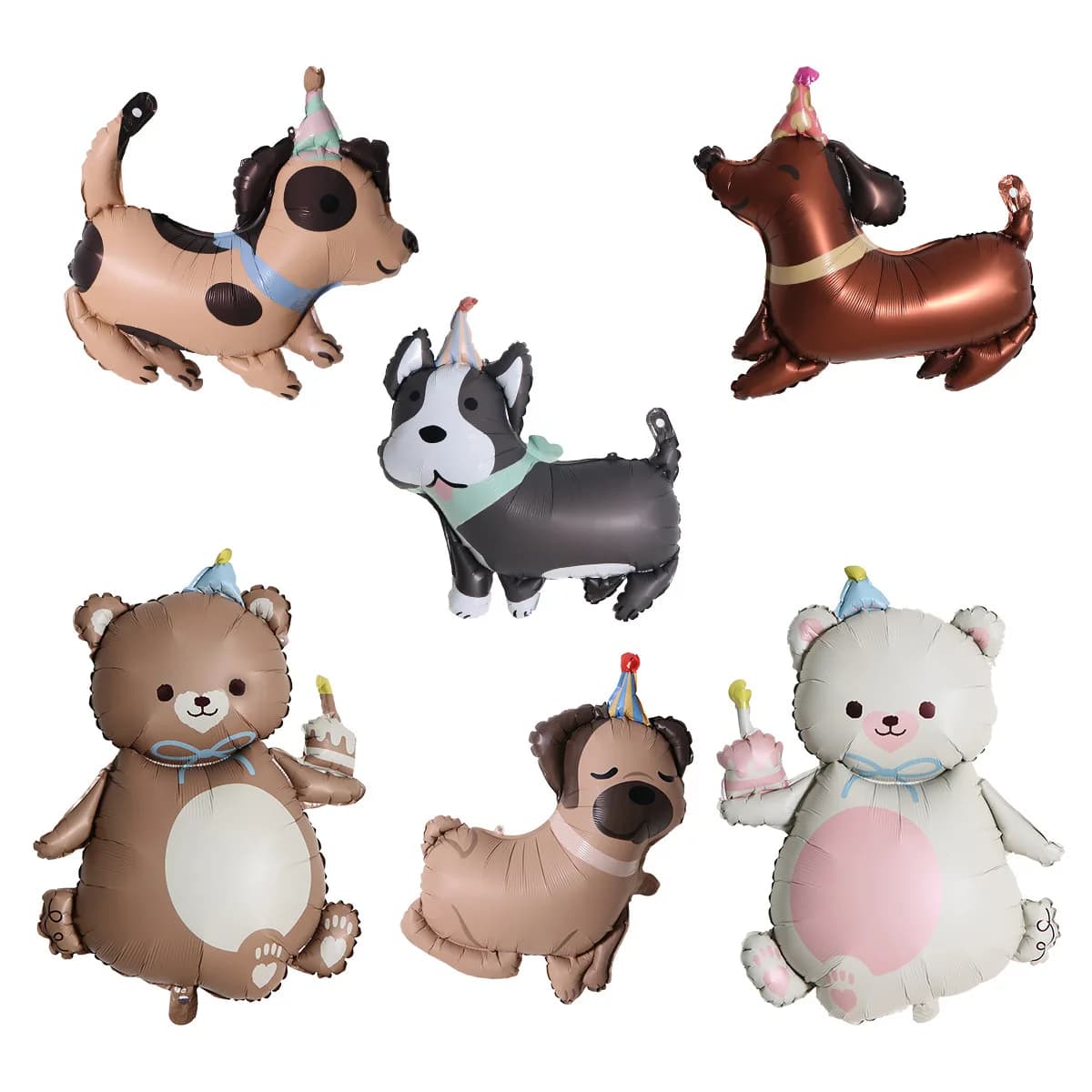 Cartoon Animal Dog Aluminum Foil Balloons Children Birthday Party Anniversary Decoration Baby Shower Animal ThemeDog Balloon