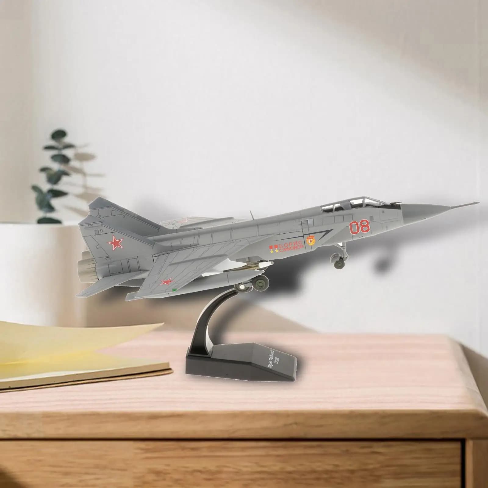 Modellino in Lega di Aereo Mig-31 1/72 Decorazione per Ufficio
