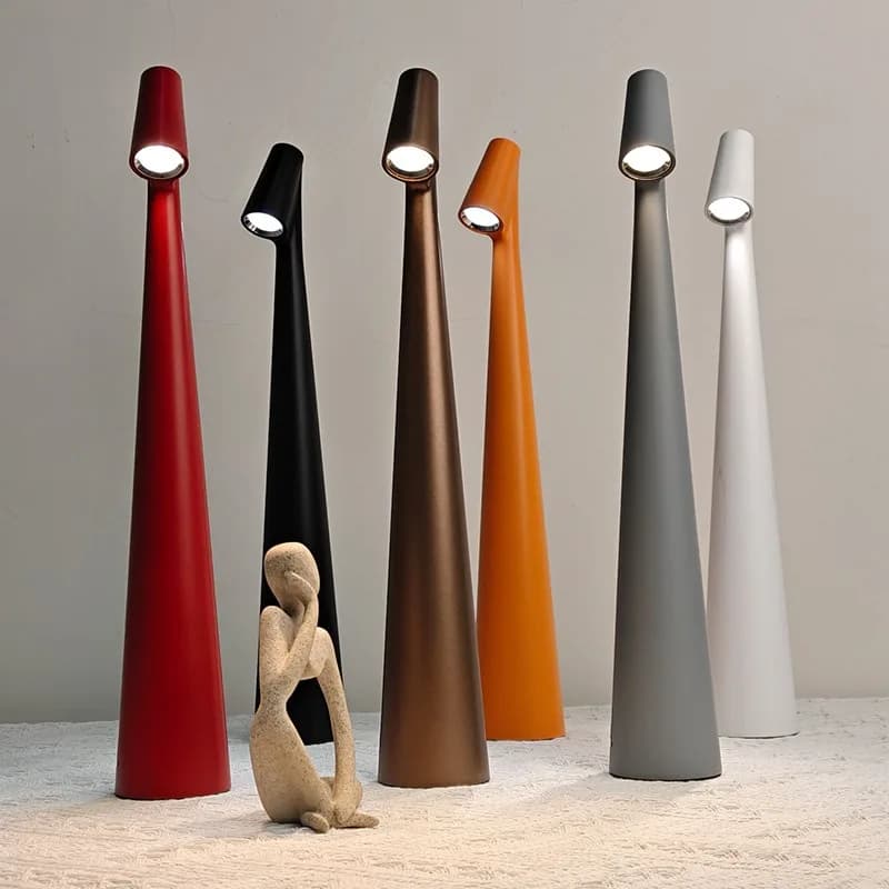 Modern Rechargeable Touch Control LED Table Lamp 3 Color Dimmable Desk Lamp Portable Night Light for Bedroom Bedside Decor
