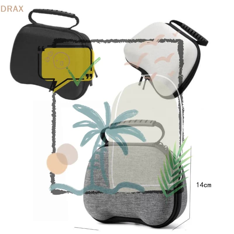 1Pcs Storage Bag Travel Controller Case For Switch Pro PS5 Controller Compact Hard Shell Carrying Case Protection Box