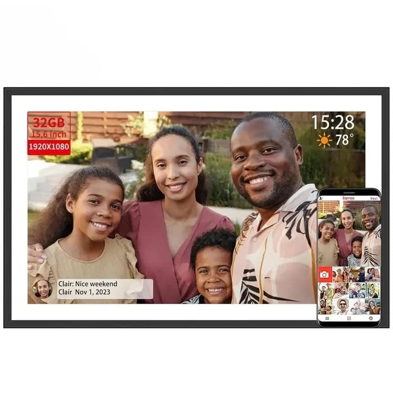 10.1/15.6 Inch Digital Picture Frame WiFi Electronic Frame 1920 * 1080 IPS Touch Screen HD Cloud Smart Digital Photo Frame