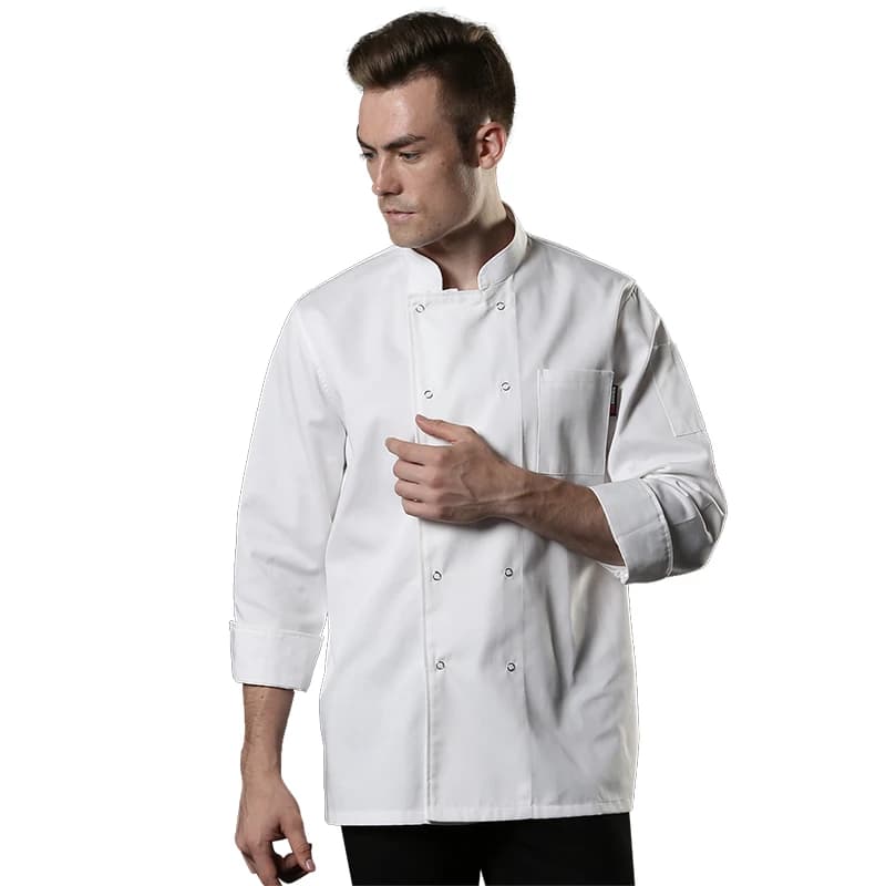 Giacche da Chef per Uomo, Uniforme da Cuoco, Abbigliamento da Ristorante Unisex, Divisa da Cameriere Invernale, Costume da Hotel a Maniche Lunghe