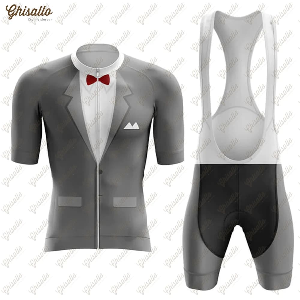 Evening Dress Grey Cycling Knit Set for Men Road Bike Equipment Cycling Shirt, Clothing Shorts, Fast Drying Bike Clothes, New