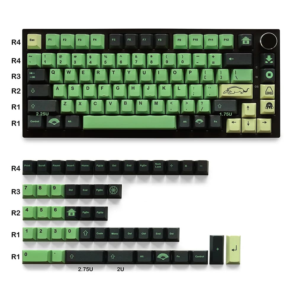 GMK Terra Keycaps Cherry Profile PBT Material 129 Keys Five Side Dye-Sub Keycaps for 61/87/104/108 Mx Switch Mechanical Keyboard