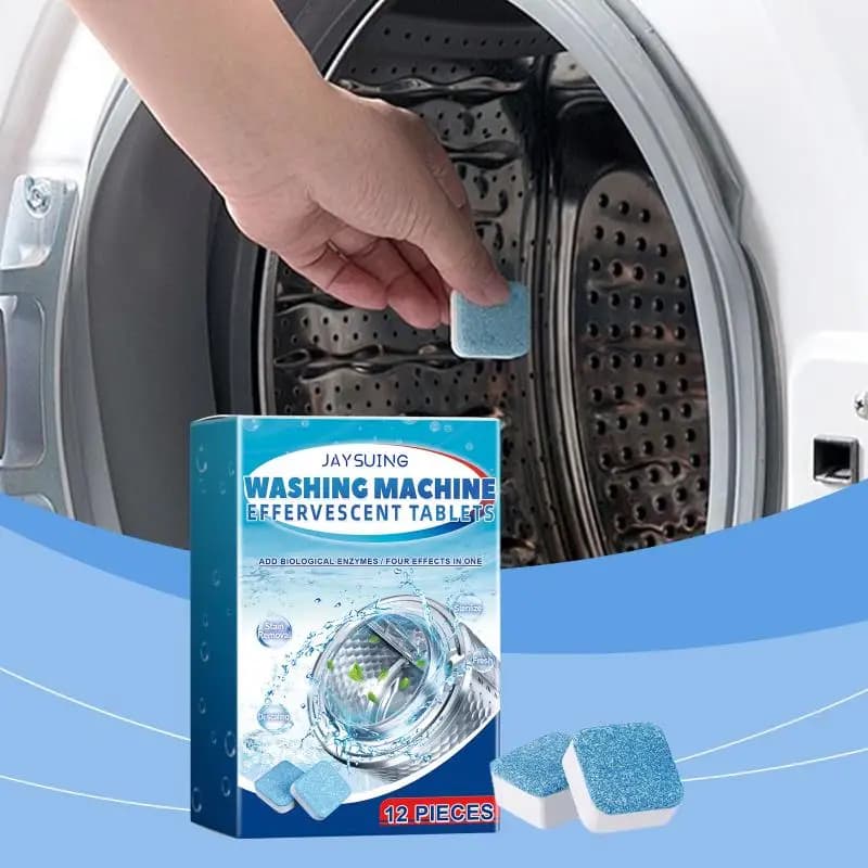 Detergente per lavatrice, compresse effervescenti per la pulizia e la decalcificazione del cestello della lavatrice automatica domestica