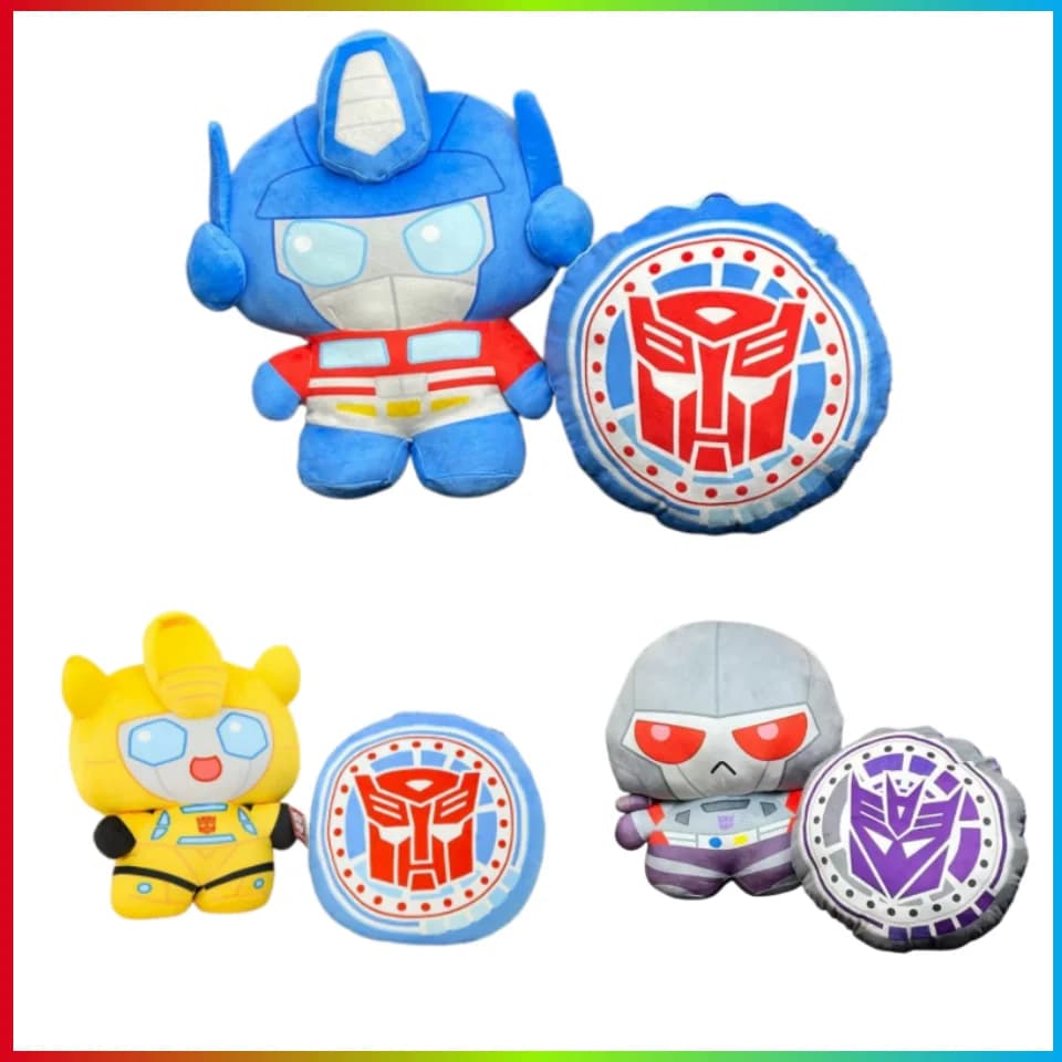 Transformation Automotive Deformation Robot Plush Toy Cartoon Car Flip Pillow Anime Doll Transformable Series Boys Birthday Gift