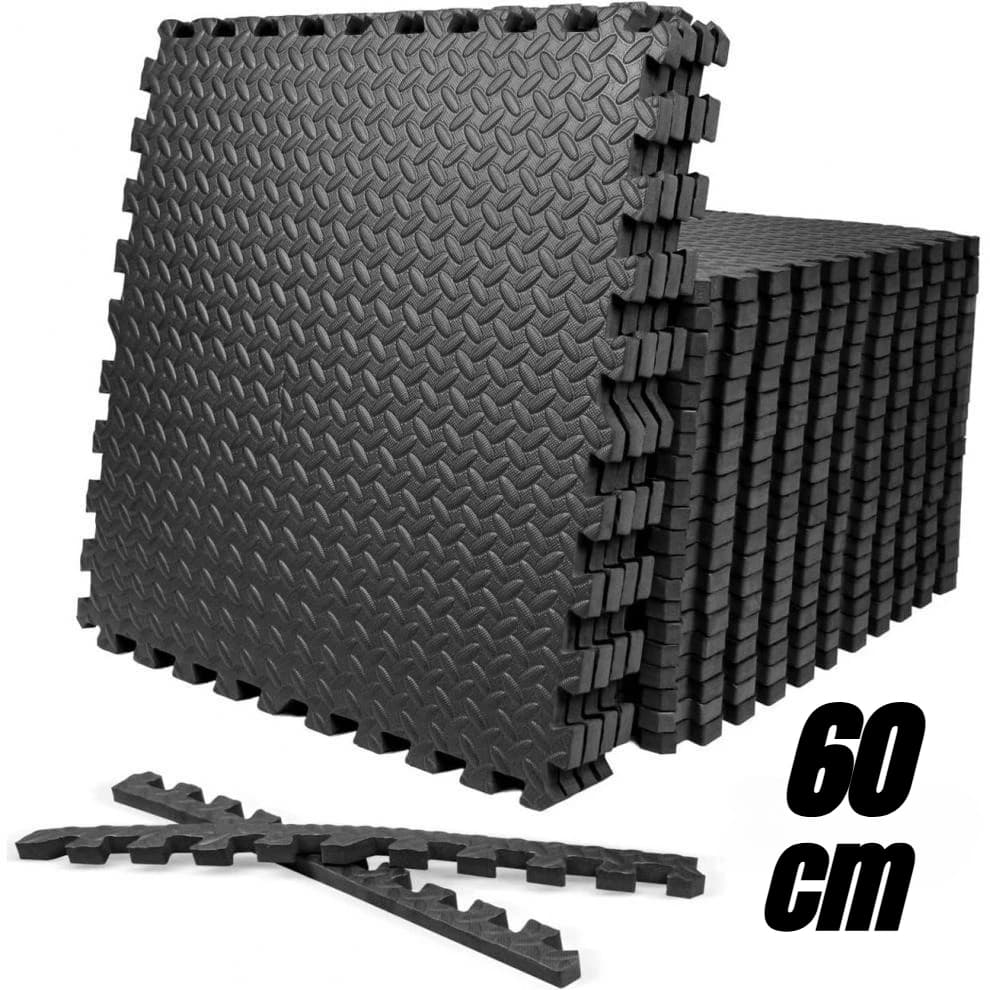 Tappetini in schiuma EVA da 60 cm per palestra, 8/12 pz, piastrelle ad incastro antiscivolo per yoga e fitness, per attrezzature da palestra domestica