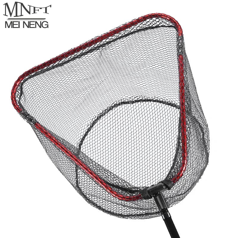 Guadino per pesci rivestito in gomma in lega di alluminio pieghevole telescopico rete da pesca a mosca in mare rete da pesca galleggiante 40 cm/60 cm/65 cm