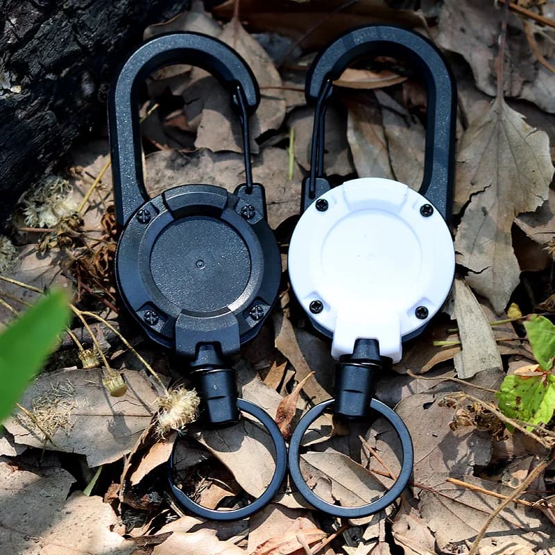 Steel Cable for Backpack with Retractable Buckle for baits, outdoor fishing accessory, anti-smarriage wrist strap, easy tear buckle, backpack hook