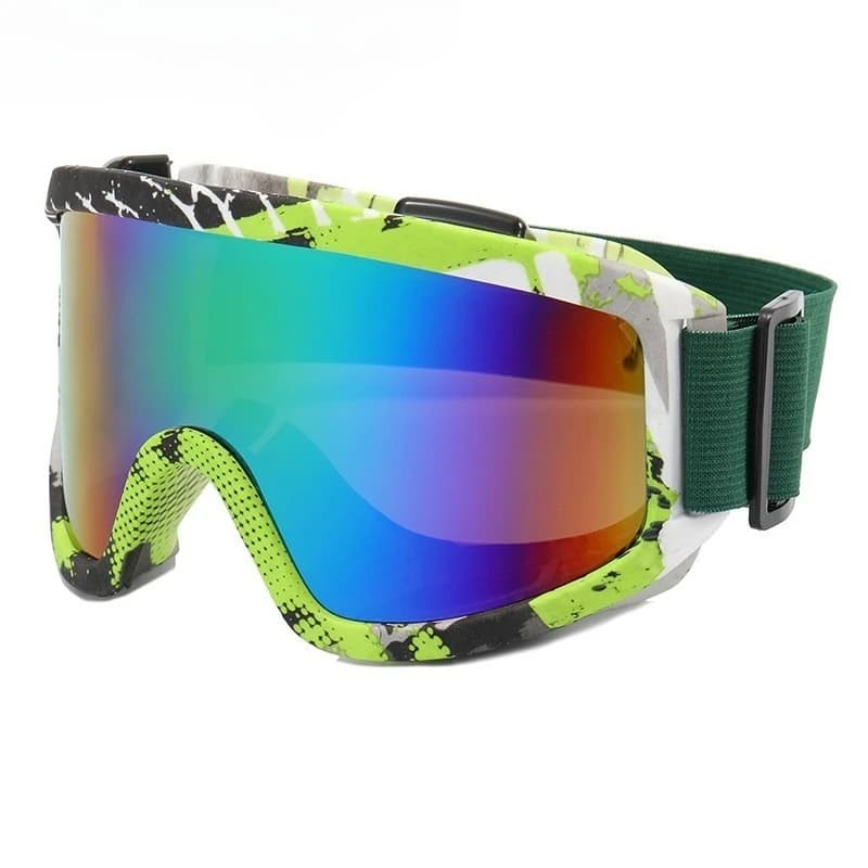 Occhiali da sci da esterno oversize integrati Equitazione Sport da uomo Occhiali da sole da sci Occhiali da sole antivento da ragazza Regalo da esterno MJ1024