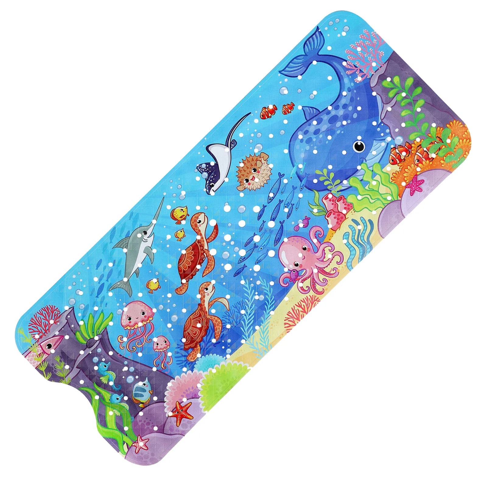 40x100 cm simpatico cartone animato Sea World antiscivolo tappetini per vasca da bagno con ventosa tappetino da bagno antiscivolo morbido tappeto per bambini anziani