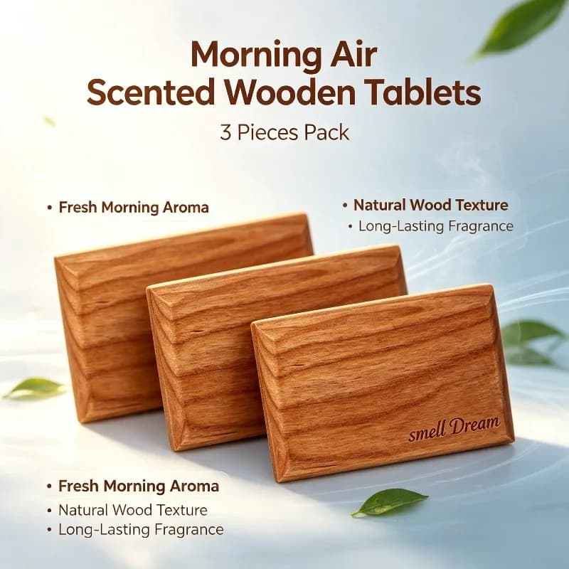 Car Air Freshener Natural Wooden Aroma Diffuser Chips Set Calming Relaxing Scent Elegant Car Decor Perfect Holiday Birthday Gift