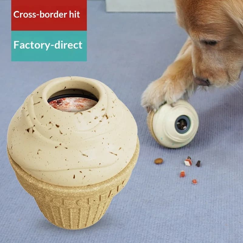 Giocattoli per cani resistenti ai morsi, a forma di gelato, con riempimento di grano umido, all'ingrosso per Amazon, direttamente dalla fabbrica di articoli per animali domestici