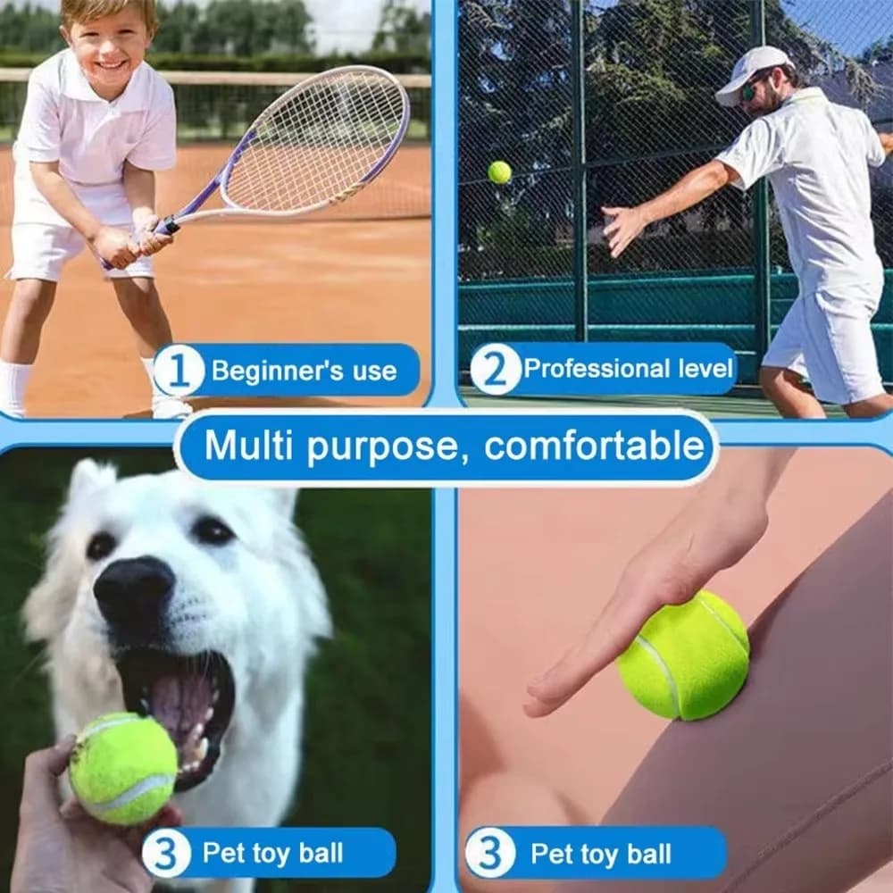 Nuove Palline da Tennis Elastiche, Durevoli e Non Tossiche, Palline per Gioco con Animali Domestici, Palline da Allenamento per Club di Tennis