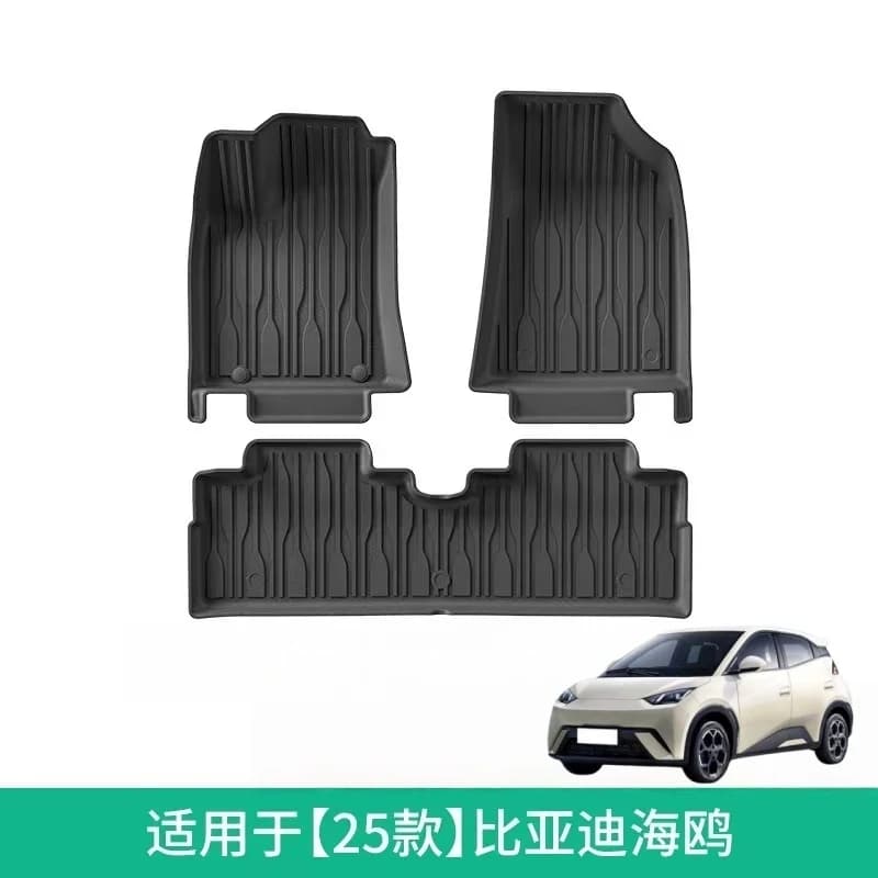 Tappetini per Auto BYD Seagulls/Dolphin Surf/ATTO 1 2025 2026, Rivestimento per Bagagliaio, Tappetino 3D in TPE, Protezione Impermeabile NERA
