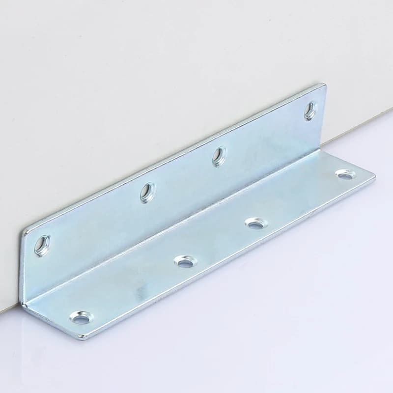 90 Degree L‑Shape Iron Right Angle Bracket, Silver Corner Code Fixed Connector for Board Shelf Support, 10‑20 Pieces Optional