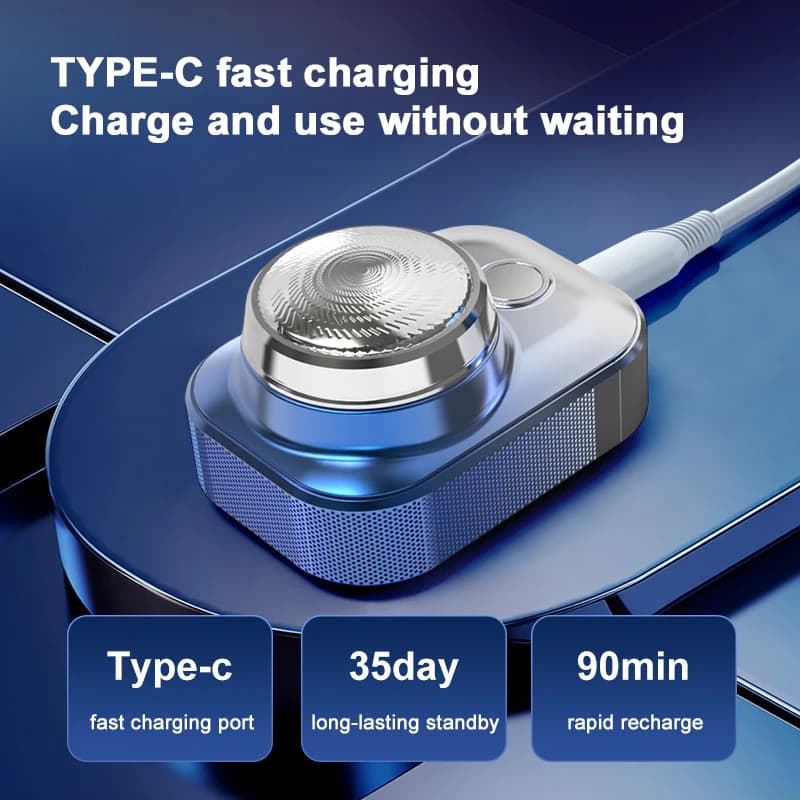 Rasoio elettrico portatile USB ZAO Aggiornamento per uomo Mini-Shave Rasoio elettrico tascabile Barba Trimmer Rasoio Rasoio elettrico portatile