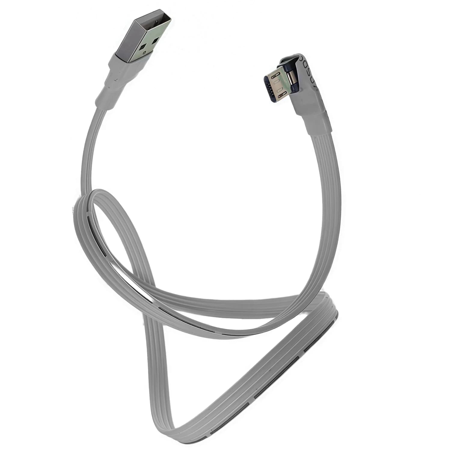 linea di ricarica dati Micro USB a gomito piatto bianco, cavo dati universale USB dritto UP Down sinistro e destro per telefoni Android 50 cm
