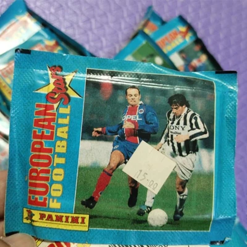Scatola di adesivi per trading di calcio delle stelle del calcio europeo Panini del 1998 Scegli casuale confezionati singolarmente