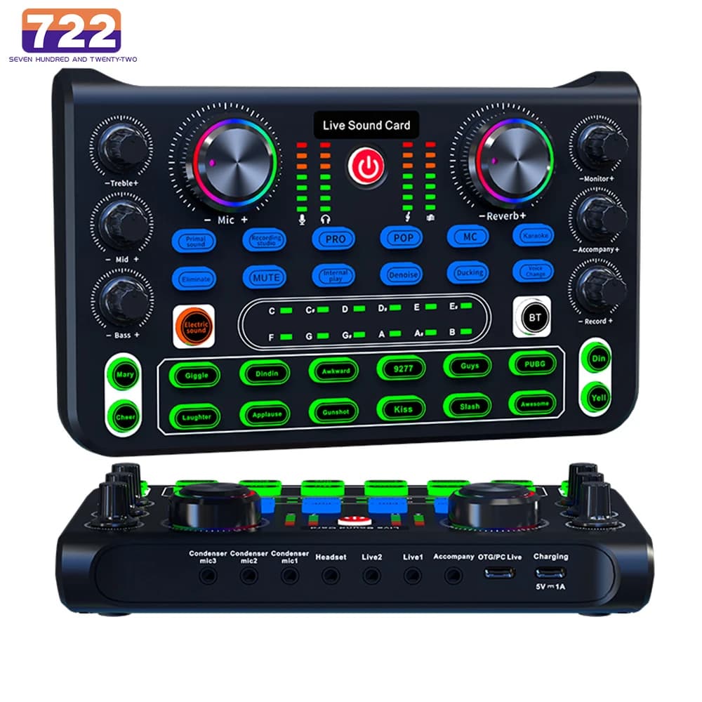 Scheda audio X60 Versione inglese Schede audio professionali Mixer audio per trasmissione karaoke KTV Canto Mixer da studio audio dal vivo