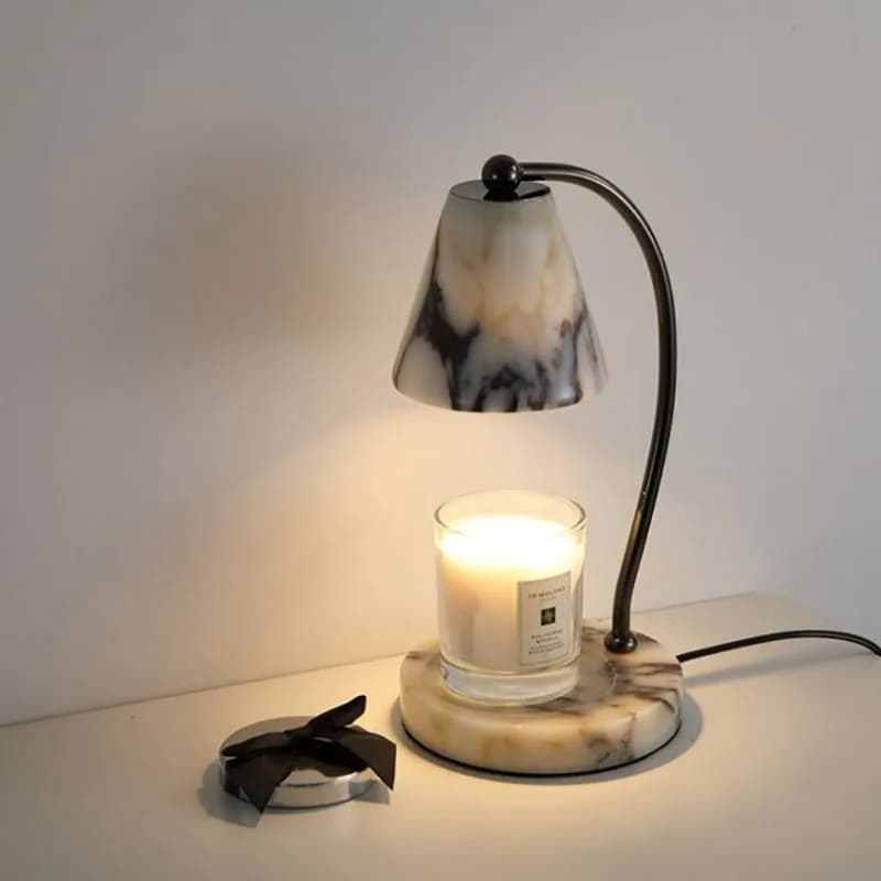 Spanish Luxury Iron Stone LED Home Decor Table Lamp Home Desk Light For Living Room Bedroom Study Lighting Fixtures