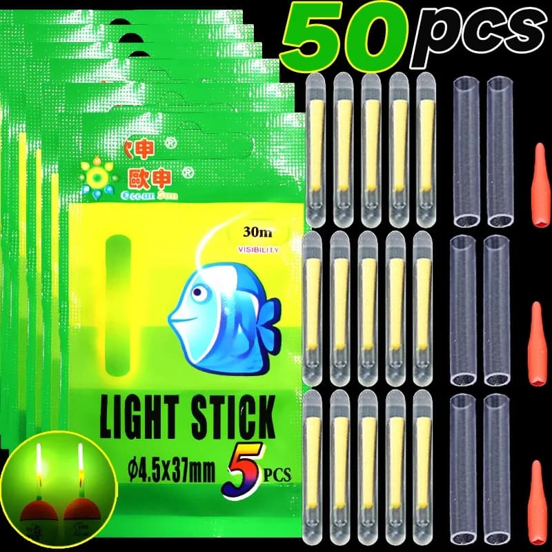 5/10/20/30/50PCS Firefly Asta Fluorescente Luce Pesca Canna Galleggiante Luce Scuro Asta Luminosa Pesca All'aperto Aste Fluorescenti