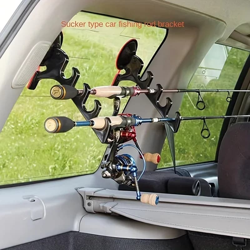 1/2pcs Fishing Rod Holder Car Mounted Suction Cup Cliff Sensing Sea Fishing Rod Storage Device Fishing Gear