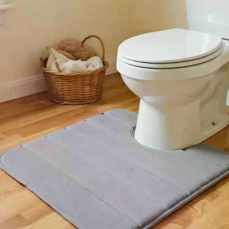 Tappetino da Bagno a Forma di U, Tappeto per Bagno in Memory Foam, Antiscivolo e Super Assorbente