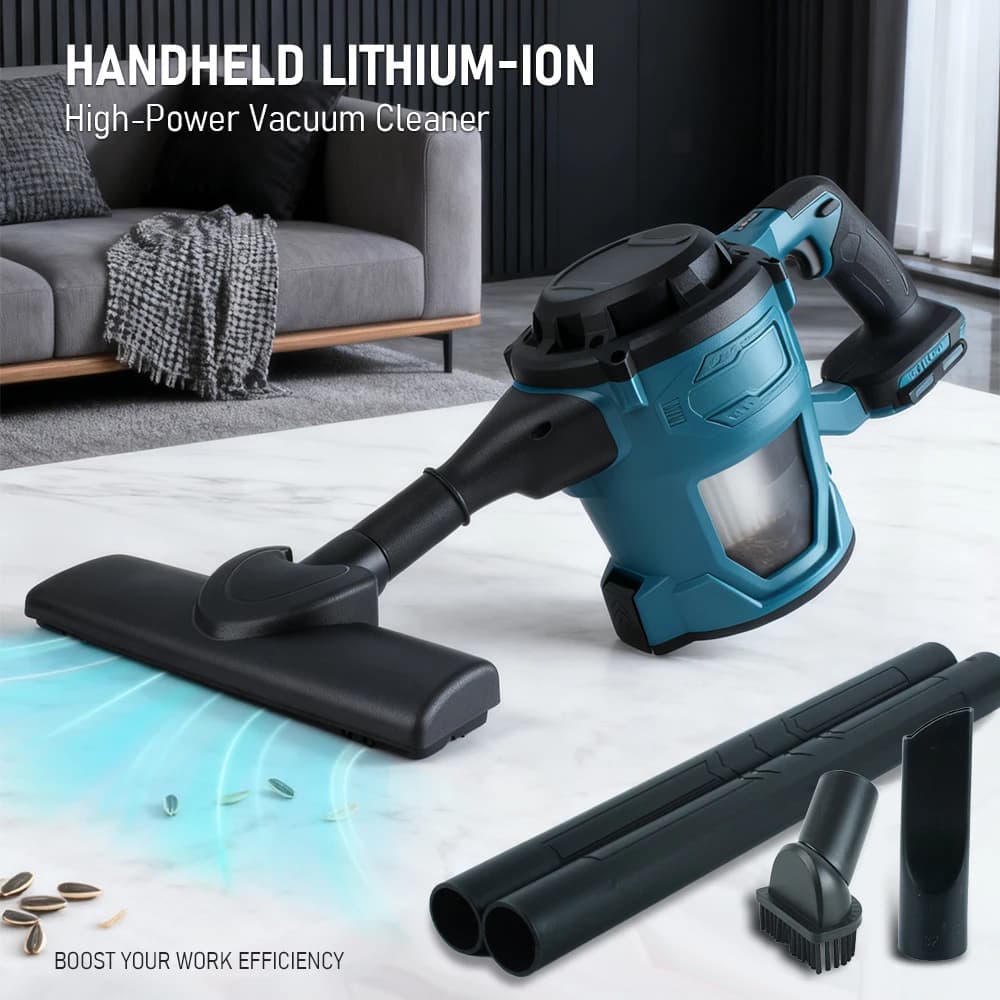 Aspirapolvere Senza Fili con Motore Brushless 21V, Portatile per Casa e Auto - Potente 500W, Flusso d'Aria 1020L/min