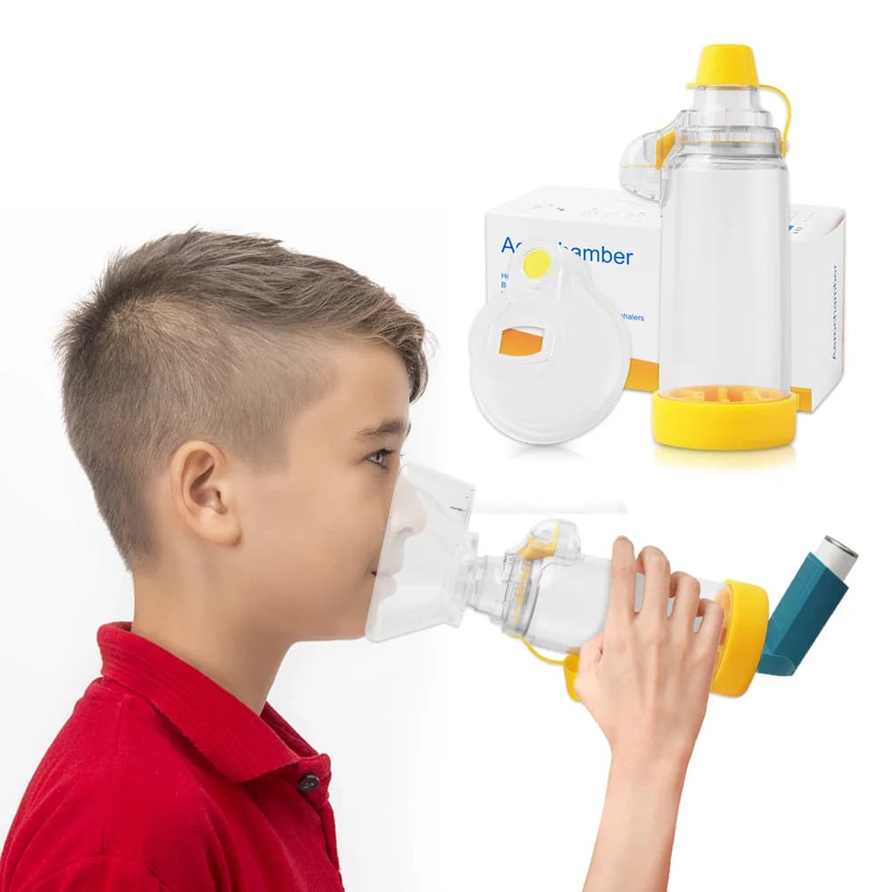 1 pz Automizer Asma Spacer Inalatore Mist Storage Compressore Aerosol Cabina Nebulizzatore Serbatoio con Maschera Tazza per Bambino Adulto Bambino Animale Domestico