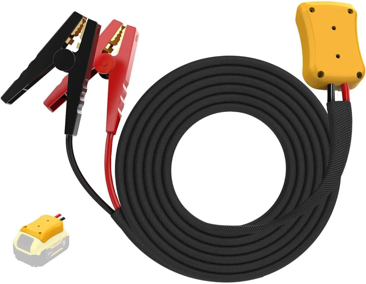 Cavi jumper calibro 8 da 6,5 piedi per batterie da 20 V, avviamento per auto resistente con borsa per il trasporto (senza batteria)
