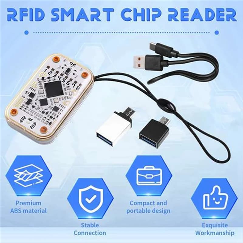 B24B Chameleon Ultra RFID Smart Chip Readerr + 4XCUID 3XUID Portachiavi Smart Card Emulatore 125K 13.56M IC ID Card Decodifica NFC Lettura Wr