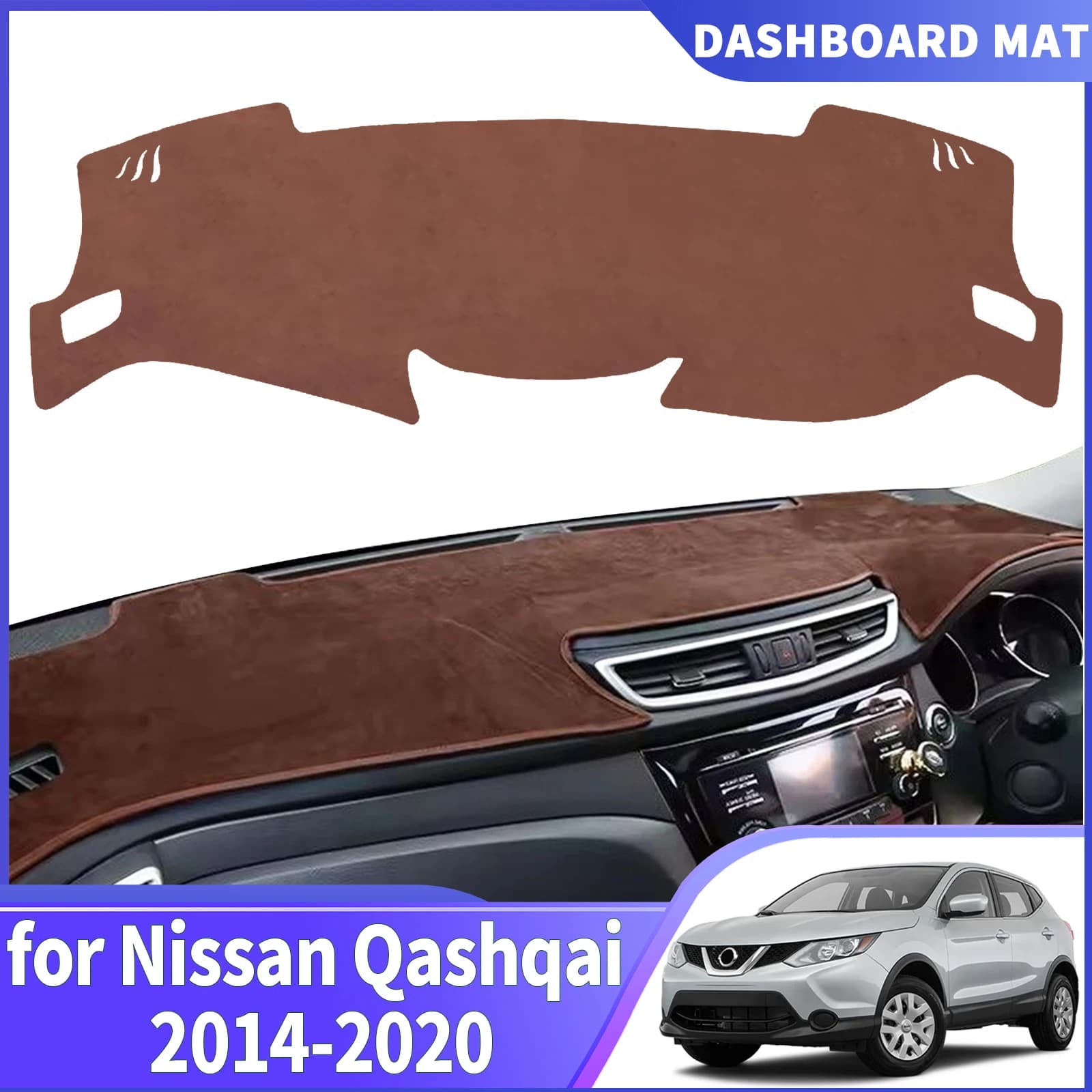 Adatto per Nissan Qashqai J11 2020-2014, accessori per cruscotto, tappetino copri cruscotto, protezione solare, tappeto protettivo.