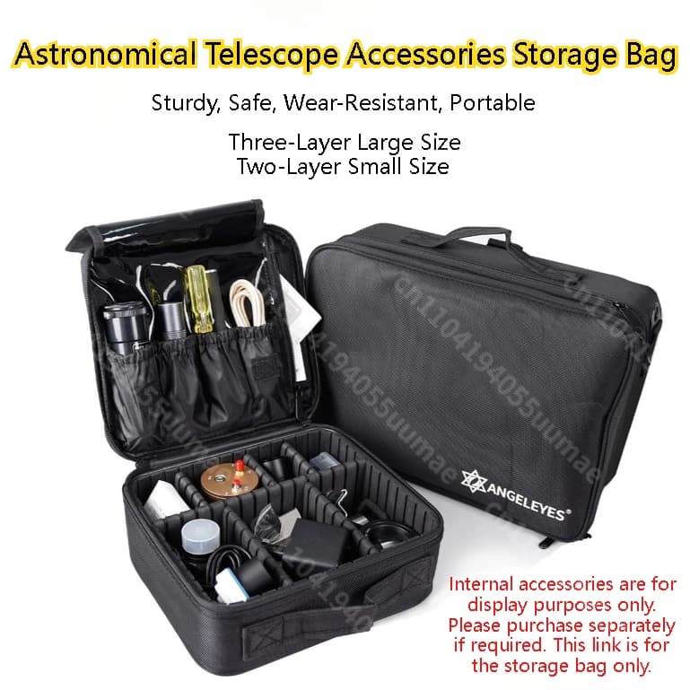 Borsa portaoggetti per accessori per telescopio portatile in tessuto Oxford 1PC Borsa con manico multifunzionale per obiettivo oculare per telescopio