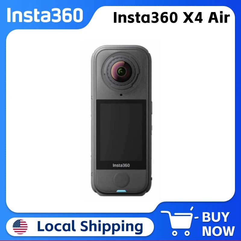 Insta360 X4 Air LIGHTWEIGHT & PORTATILE (165G) 8K30FPS 360 OCCHIALI VIDEO SOSTITUIBILI EFFETTO STICK SELFIE INVISIBILE