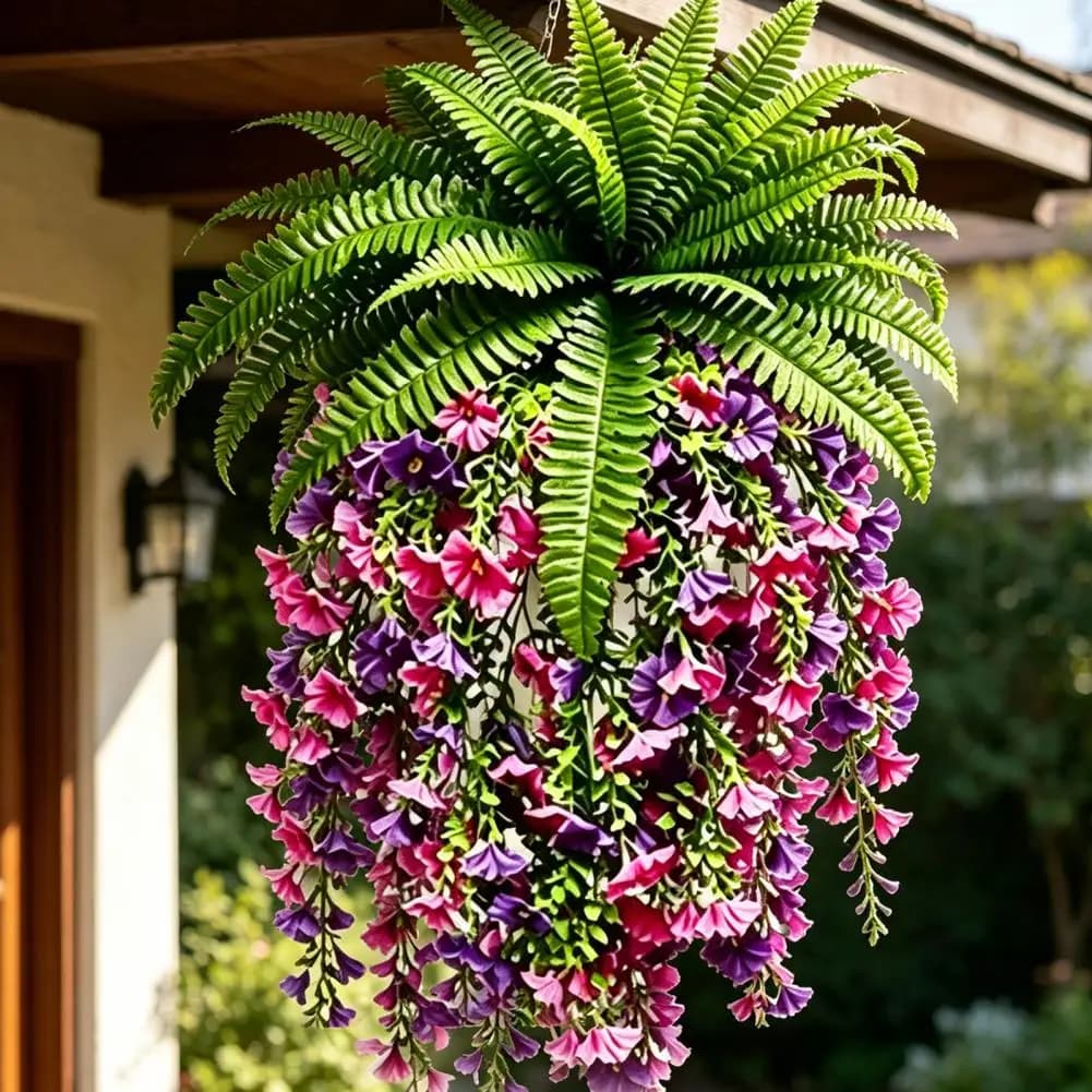 Outdoor Artificial Flowers Uv Resistant Fake Hanging Plants Artificial Ivy Vines Outdoor Indoor Faux for Bedroom for Patio