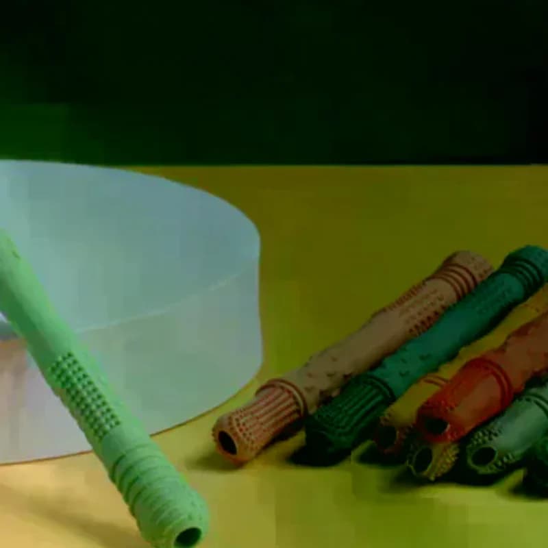 Giocattolo da Dentizione per Bambini in Paglia, Bastoncino Morbido in Silicone per Molari, Tubo da Dentizione per Neonati, Regalo