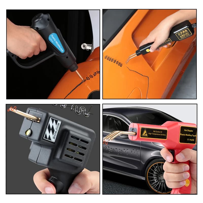 100-600 Pezzi Chiodi per Saldatura Plastica Auto, Chiodi Ondulati Pretagliati per Riparazione Paraurti Auto, Graffette a Caldo per Saldatura a Macchina