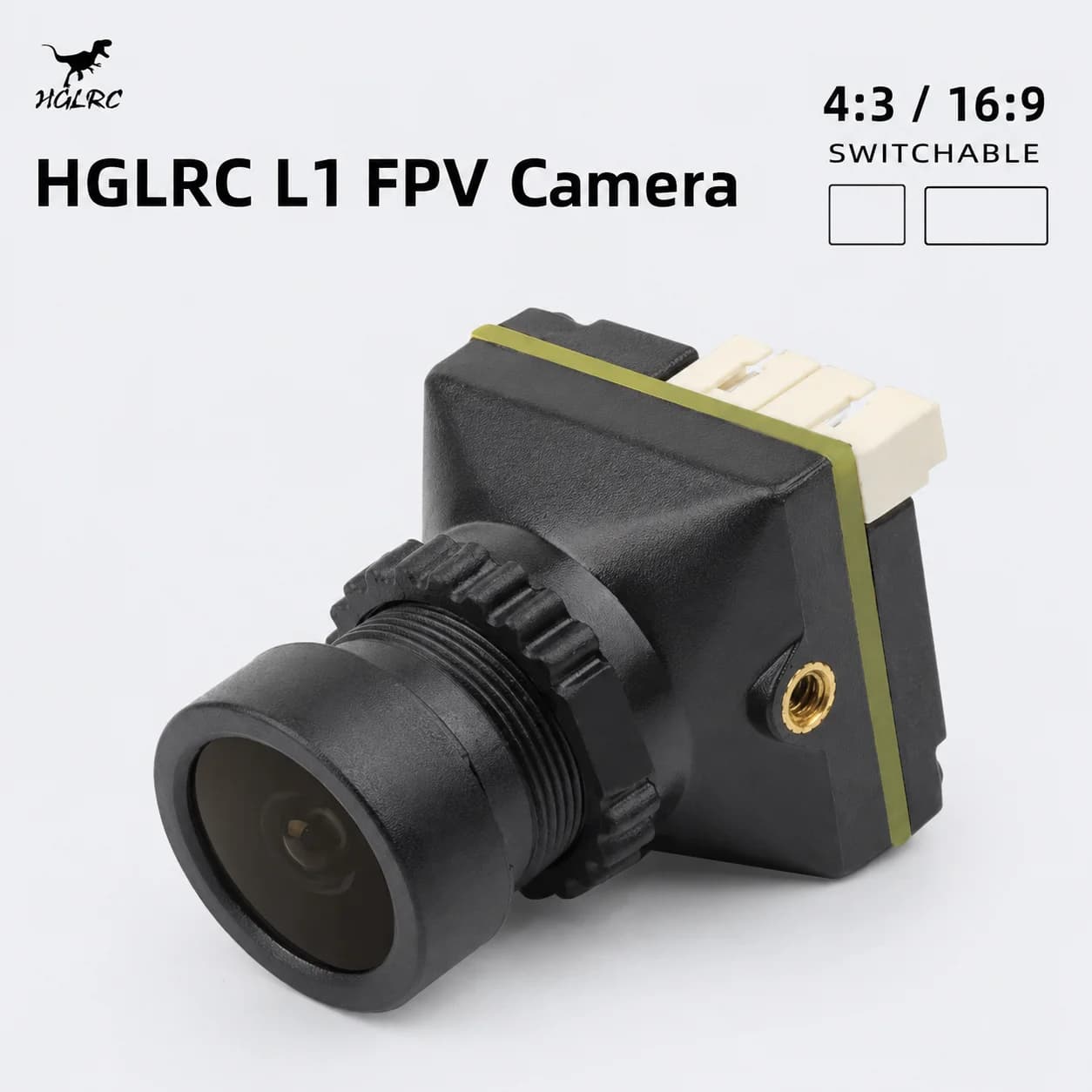 HGLRC L1 FPV Drone Camera 1200TVL Analog CVBS 19mm 7.3g Lightweight 5-24V for Freestyle & Racing, Caddx Baby Ratel 2 Alternative