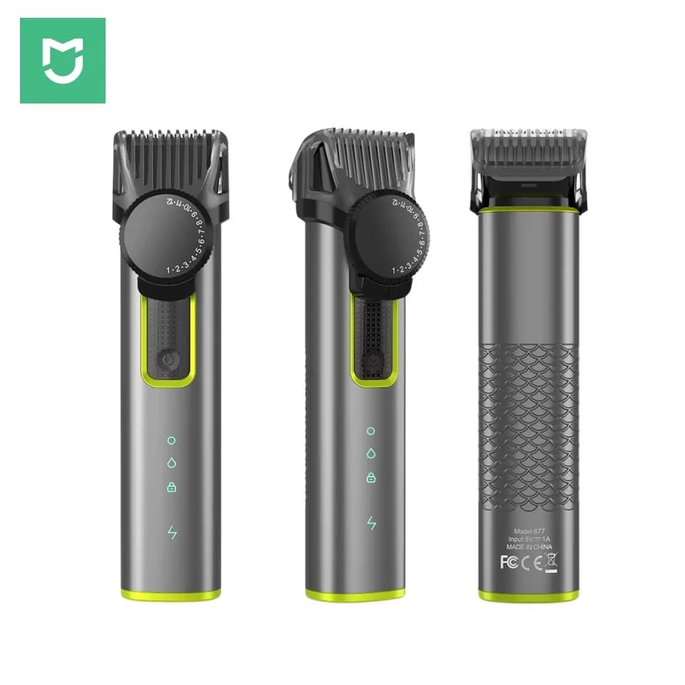 MIJIA Nuovo Kit di Toelettatura Multifunzione per Uomo, Impermeabile IPX5, Tagliacapelli Elettrico Professionale 4-in-1, Rasoio, Trimmer per Peli del Naso
