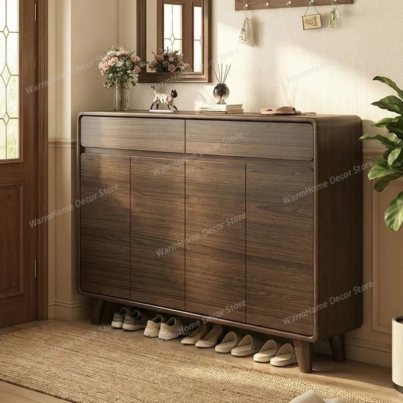 Scarpiera Verticale Moderna di Lusso per Ingresso, Espositore in Legno di Design, Organizzatore per Scarpe, Mobili per Hotel