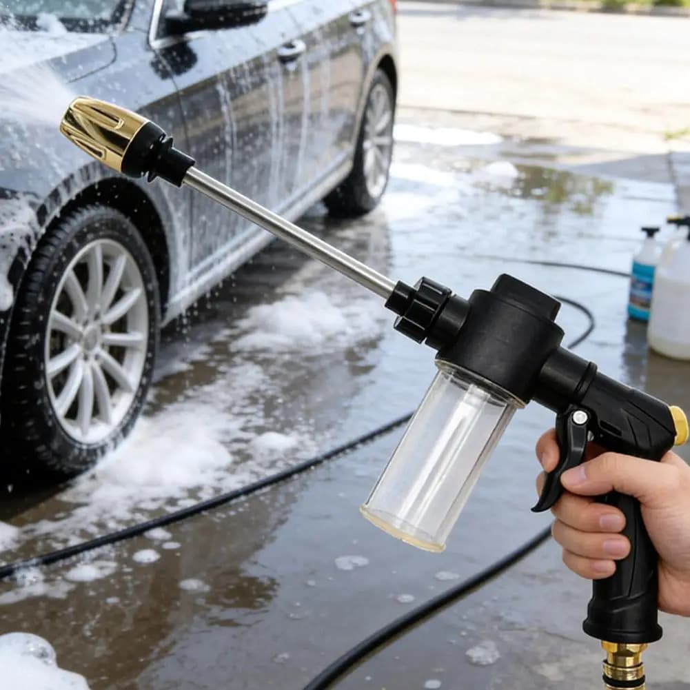 Pistola ad acqua universale in metallo estensibile ad alta pressione per lavaggio auto e irrigazione giardino con tubo lungo