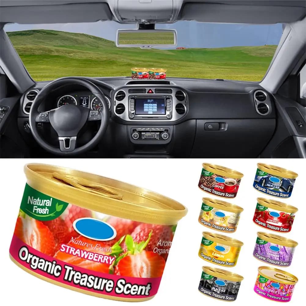 Deodorante per auto Blocco di legno Fibra può Fragranza per auto Profumo Olio essenziale Diffusione Fragranza a lunga durata Fragranza per caffè Auto