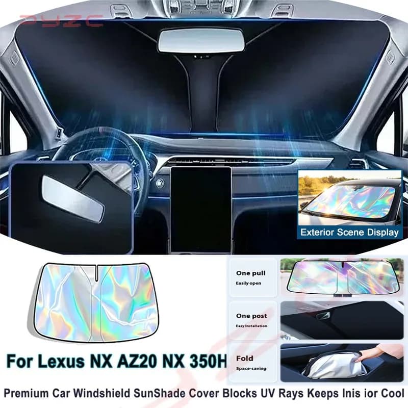 For Lexus NX AZ20 NX 350H 2022-2024 Car Windshield Sunshade Cover Front Window Sun Shade Heat Insulation Summer Auto Accessories