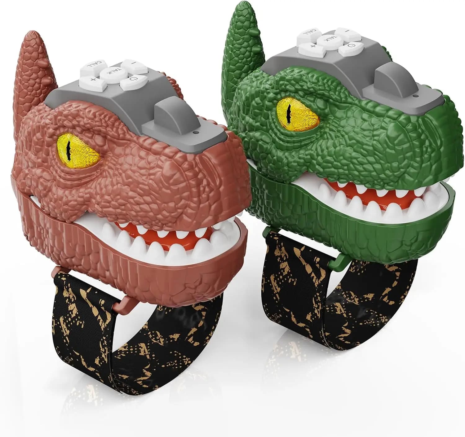 Walkie Talkie a Forma di Dinosauro, Volume Regolabile, Portata 500m, Giocattoli per Avventure all'Aperto per Bambini dai 3 ai 12 Anni