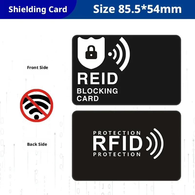 5-Pack RFID Blocking Card Protector | NFC Theft Protection for Wallet, Shields Credit Debit Card, ID & Passport
