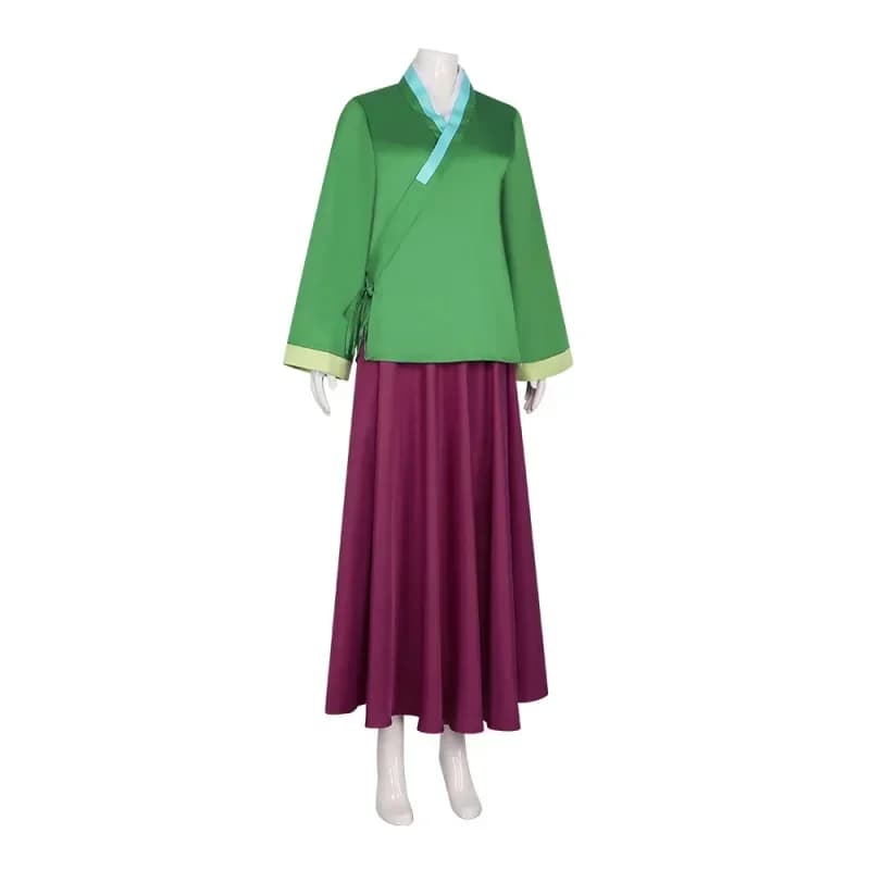 Maomao Cosplay Costume Anime The Apothecary Diaries Dress Skirt Green Top Women Kimono Uniform Halloween Carnival Party