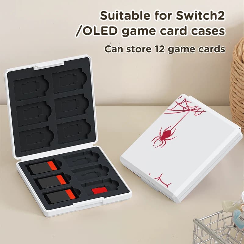Adatto per scatola portaoggetti per carte da gioco Switch NS/Oled, può contenere 12 carte da gioco + 12 carte SD, adatto per viaggi e archiviazione