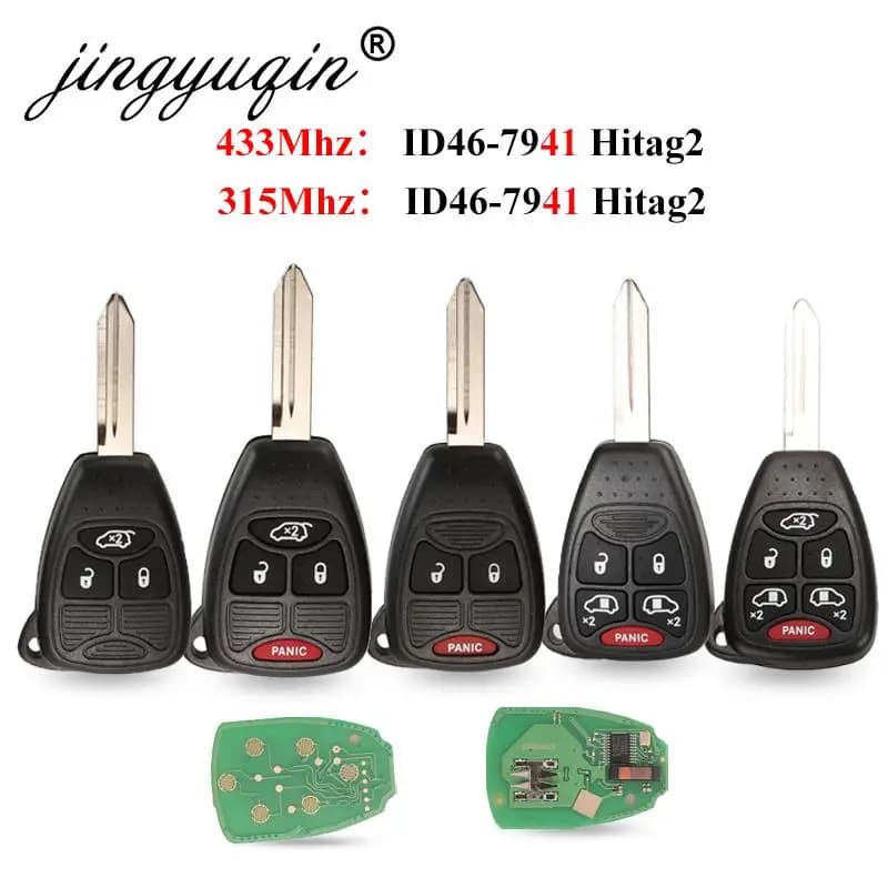433Mhz ID46 Chiave A Distanza per Dodge JEEP Commander Patriot Compass Grand Cherokee Liberty Wrangler Chrysler Chiave Entry Trasmettitore