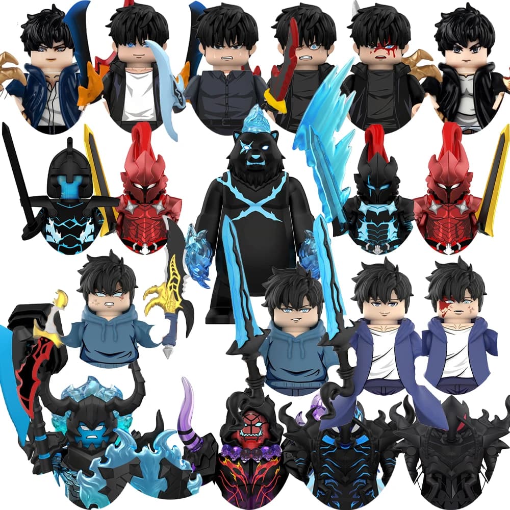 Nuove Mattoncini da Costruzione Anime 2026: Personaggio SungJinWoo - Mini Action Figure da Gioco per Regali e Giocattoli
